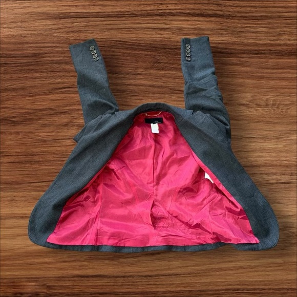 Les Copains Blazer Jacket Sz Small Gray Wool Elastane 3 Button Italian Sz 40 - Picture 5 of 9